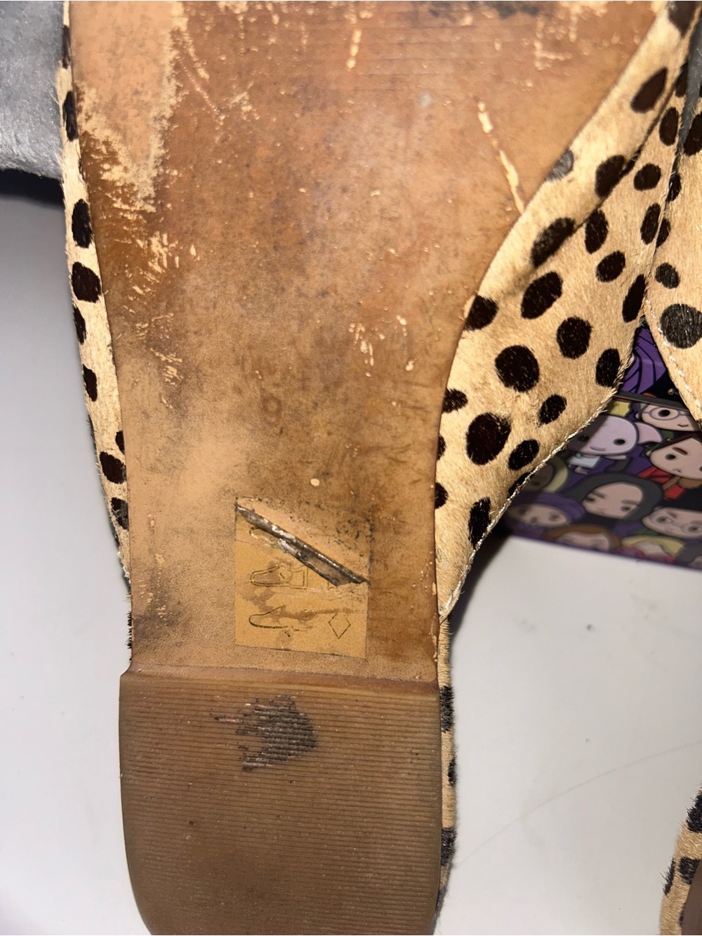 Madewell Cheetah Print Slip-On Mules in Tan and Black - Picture 10 of 12